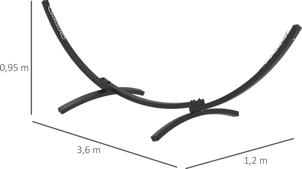 Support de hamac stable en acier époxy pour éviter fixations murales - 5