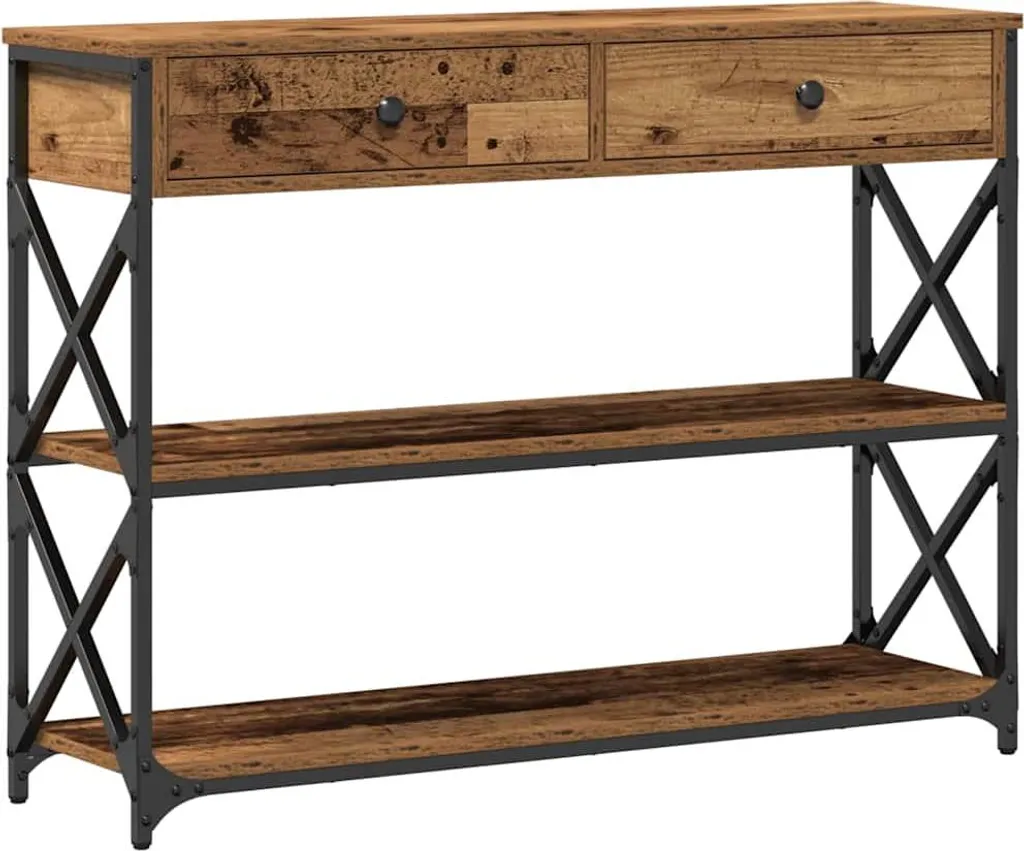 Consolle Ingresso Legno e Metallo 100x28x75 cm vidaXL Design Vintage