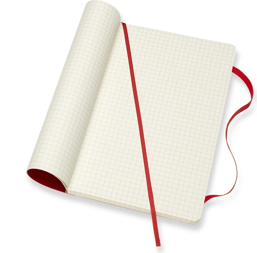 Moleskine Classic Notebook Large Squared Scarlet Red - Carta Avorio 70g - 12