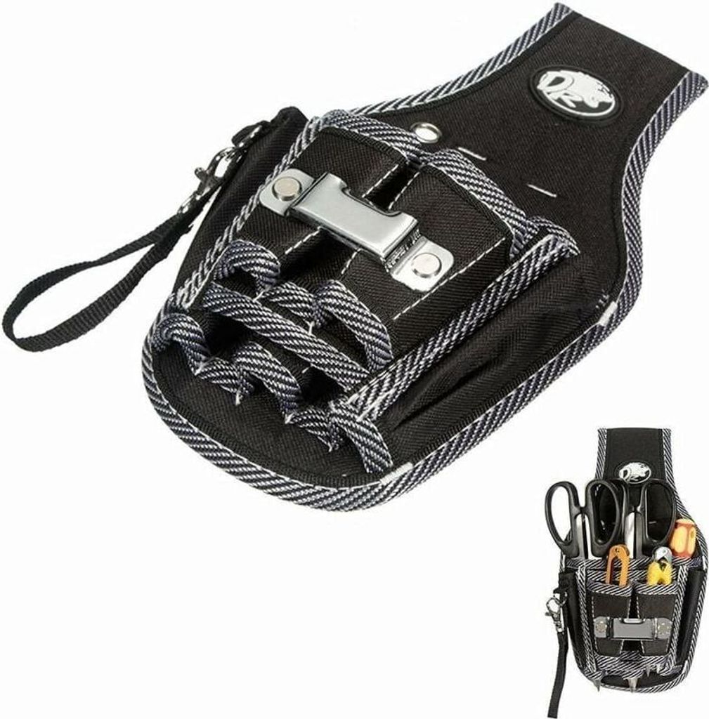 9-in-1 Werkzeugtasche für den Gürtel, Multifunktionstasche mit Schraubendreher-Set für Heimwerker, Elektriker, Klempner, Bauarbeiter und Schreiner