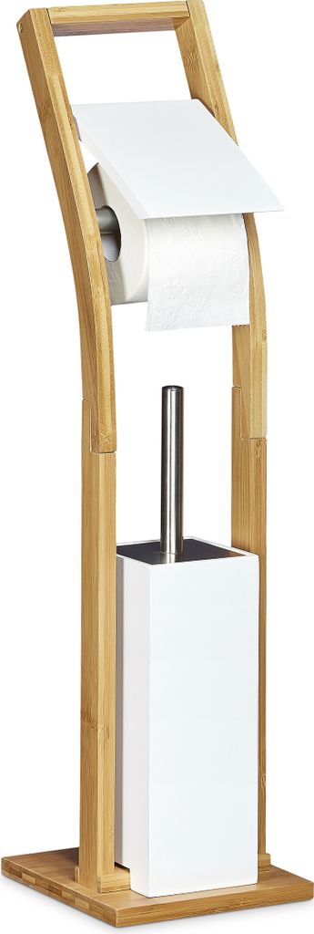 Brosse de toilette avec porte-papier en bambou RD0321 Image du produit 