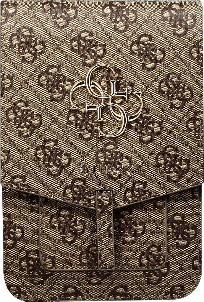 Housse de Protection Guess Motif 4G Marron et Rangement Cartes Inclus