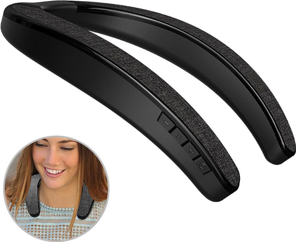 INF Neckband Bluetooth Lautsprecher - Schwarz Produktbild 
