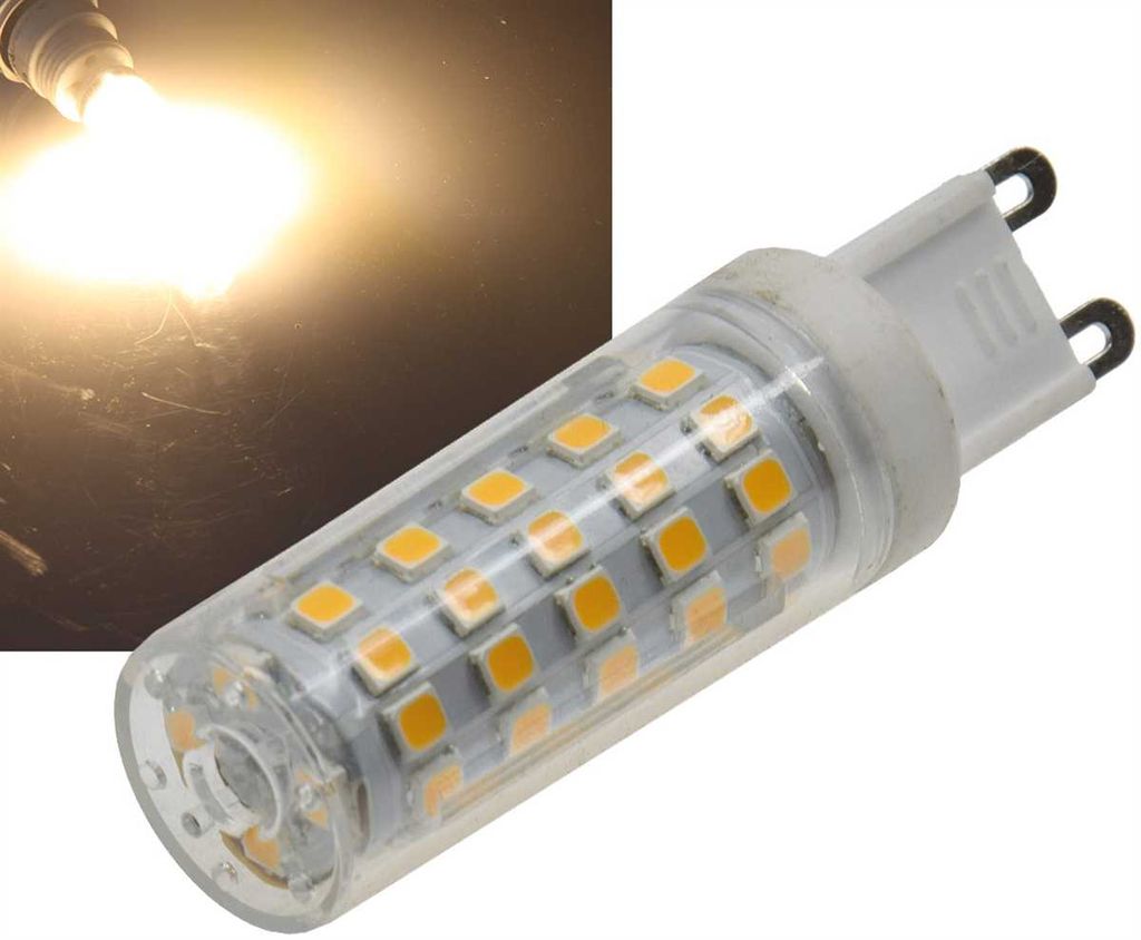 ChiliTec LED Stiftsockel G9, 8W, 720lm 330°, 230V, 3000K, Produktbild 