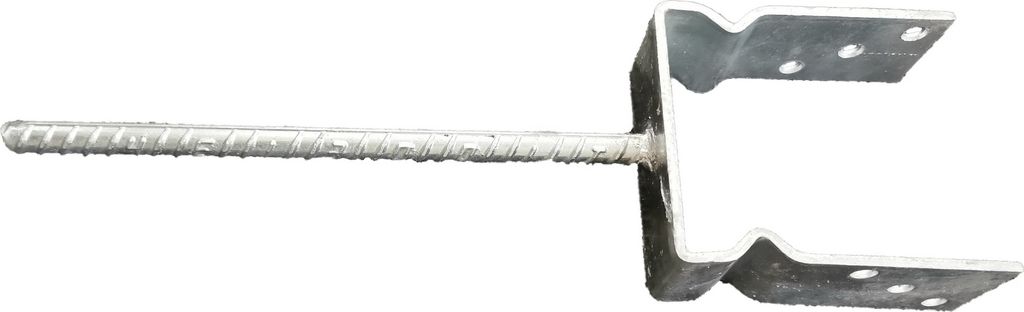 U-Pfostenträger Gabelweite 81 mm mit Wulst zum Produktbild 