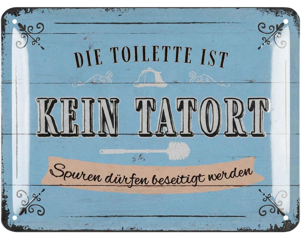 LANOLU Retro Blechschild Toilettenschild lustig, lustige WC Produktbild 