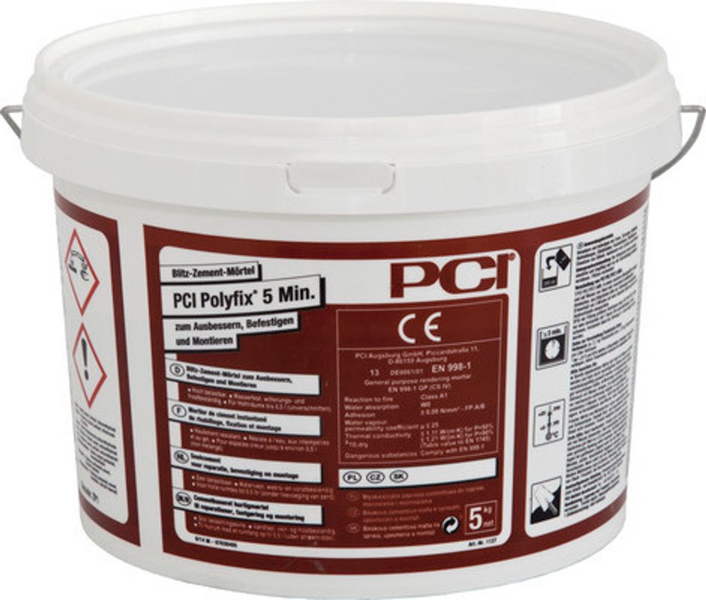 PCI Polyfix 5 Min. błyskawiczna zaprawa cementowa 5 kg Zdjęcie produktu 