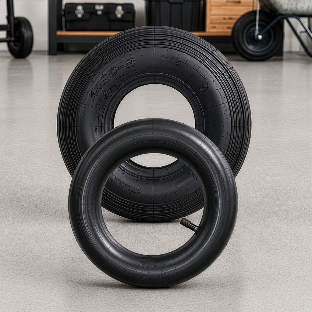 Wiltec Set Reifen und Schlauch Größe 4.00-8, bis 160 kg Wiltec Set Reifen und Schlauch Größe 4.00-8, bis 160 kg