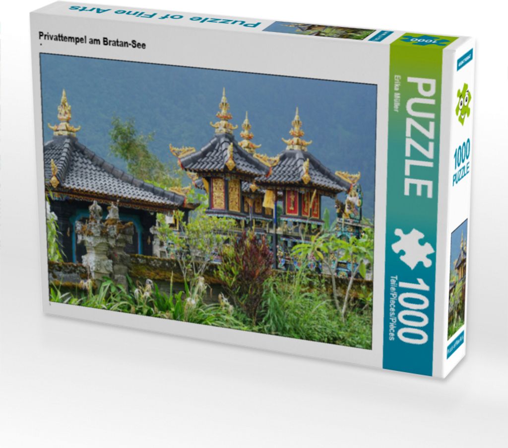 CALVENDO Puzzle Privattempel am Bratan-See | 1000 Teile Lege-Größe 64x48cm Foto-Puzzle für glückliche Stunden