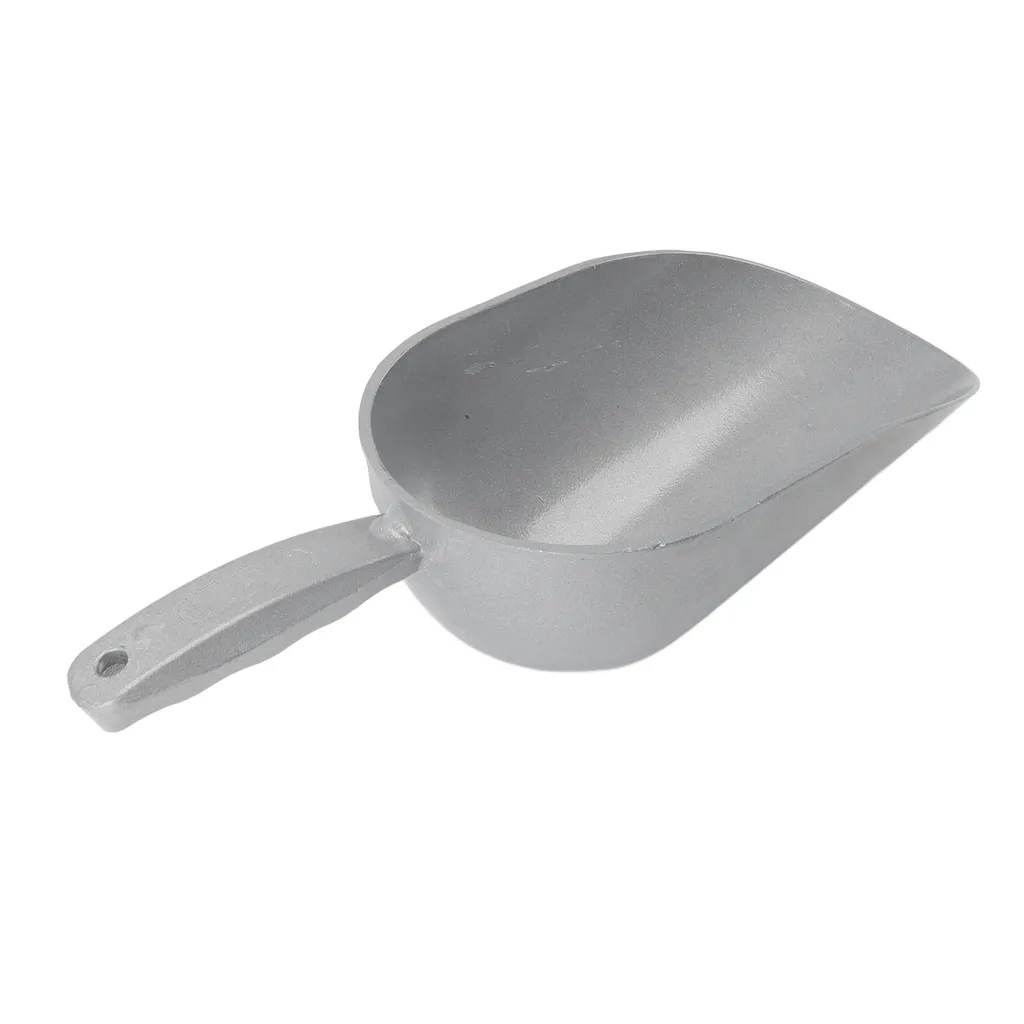 Pelle à céréales en métal argenté avec poignée ergonomique 1,5kg