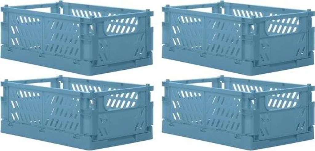 Boîte de rangement pliable 25 x 16,5 x 10 cm Pétrole - Gain de place