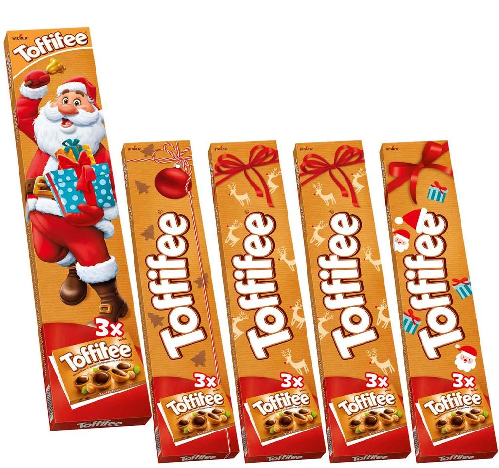 Toffifee 45er Packung Motiv Weihnachtsmann, Rentier oder Produktbild 