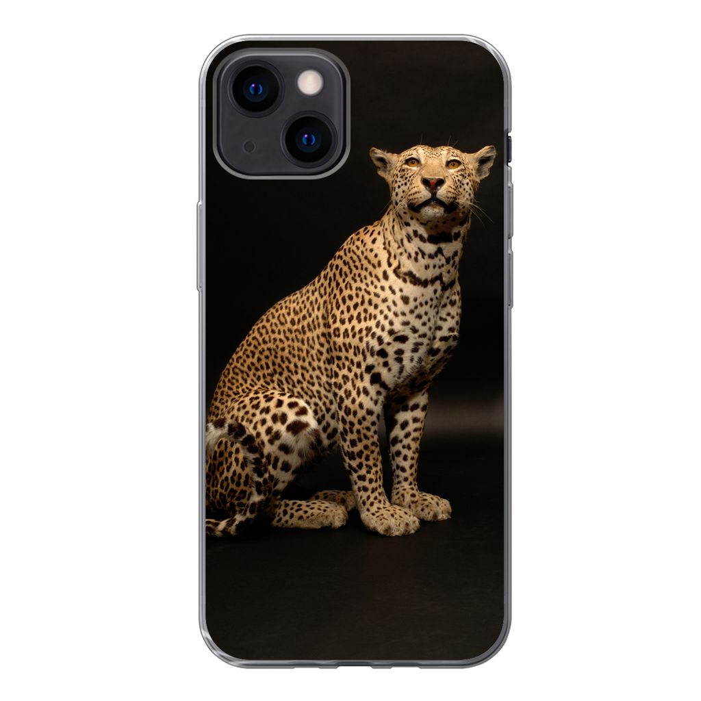 MuchoWow Handyhülle Schutzhülle Hülle für iPhone 13 mini Leopard - Tiere - Fleck Silikon Softcase Handy Hülle - Softcase