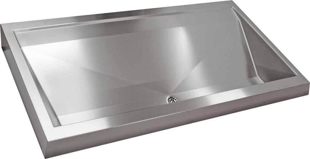 KWC AR Reihenwaschanlage, PRESTIGE, Edst., 2400x150x570 mm, 3 bzw. 4 Waschplätze