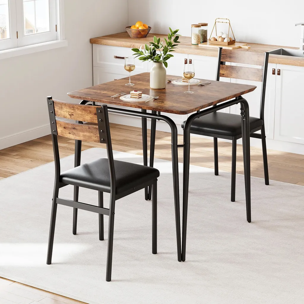 Solution Salle à Manger Compacte - Table + 2 Chaises pour Petit Espace - 2
