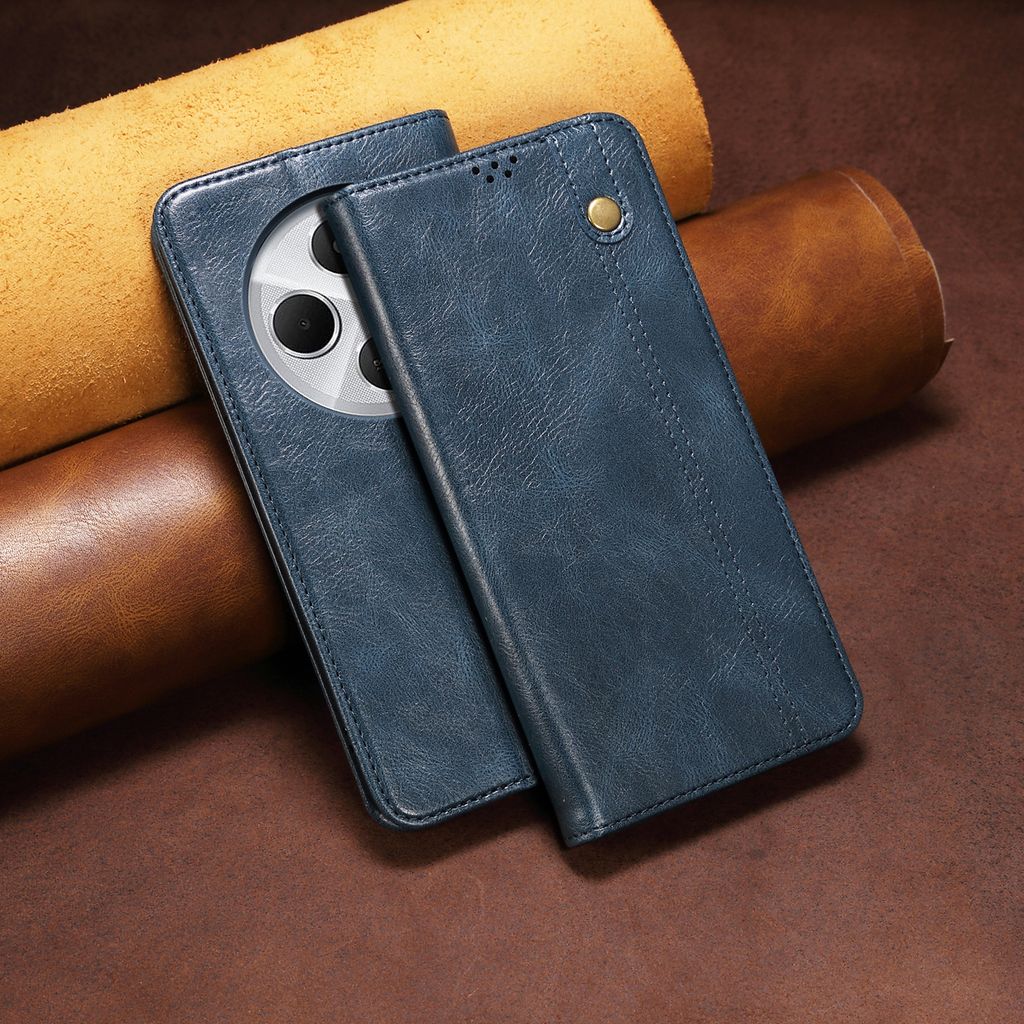 Leder-Handyhülle Für Xiaomi Redmi 14C – Mit Displayschutzfolie, Kartenfach & Standfunktion