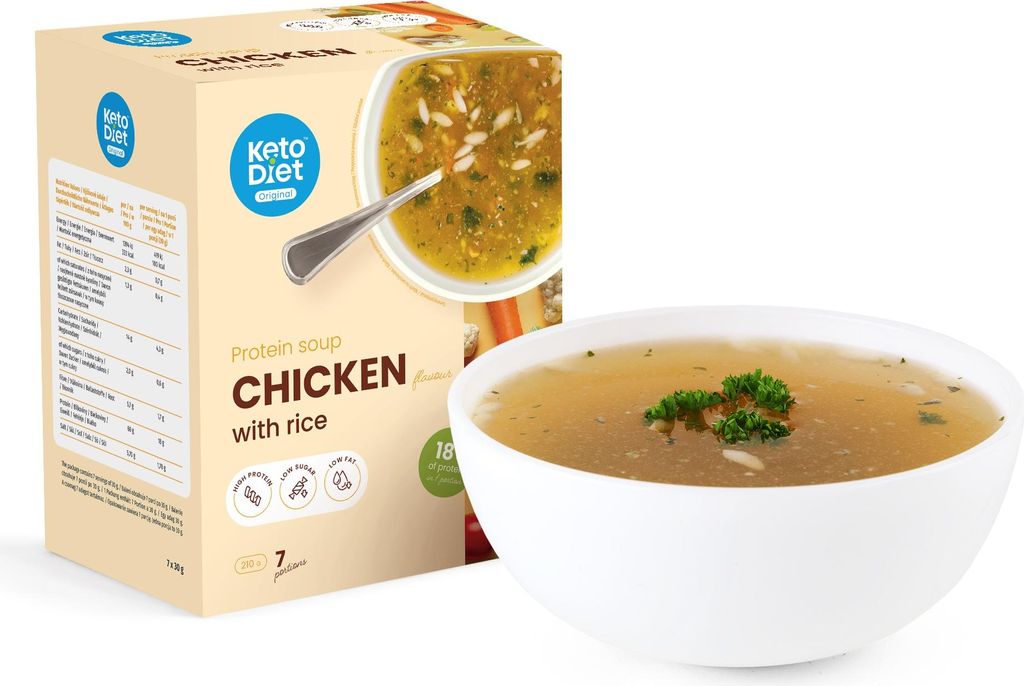 Eiweißsuppe – Hähnchen mit Reis, mit hohem Proteingehalt (7 Produktbild 