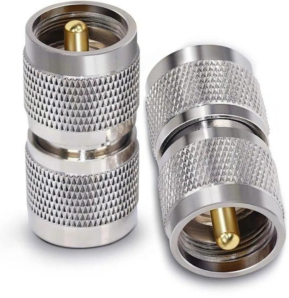 Adaptateur UHF Femelle vers Femelle PL-259 en Laiton Nickelé - Pack de 2