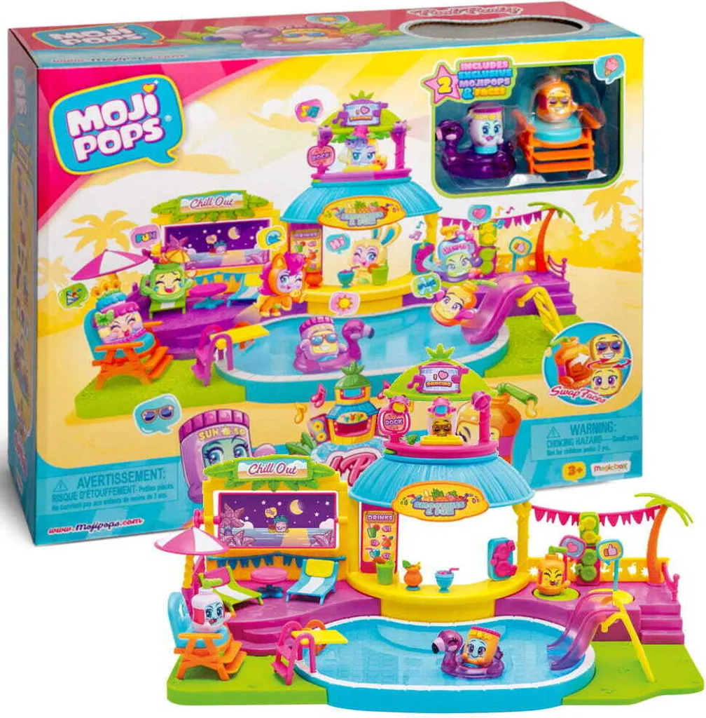 MojiPops Pool Party Figurine interchangeable et accessoires de piscine - 4