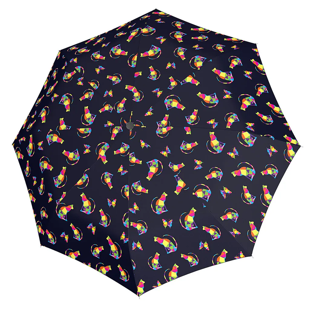 Doppler Ombrello Tascabile Fiber Magic Rainbow Cat Antivento Automatico