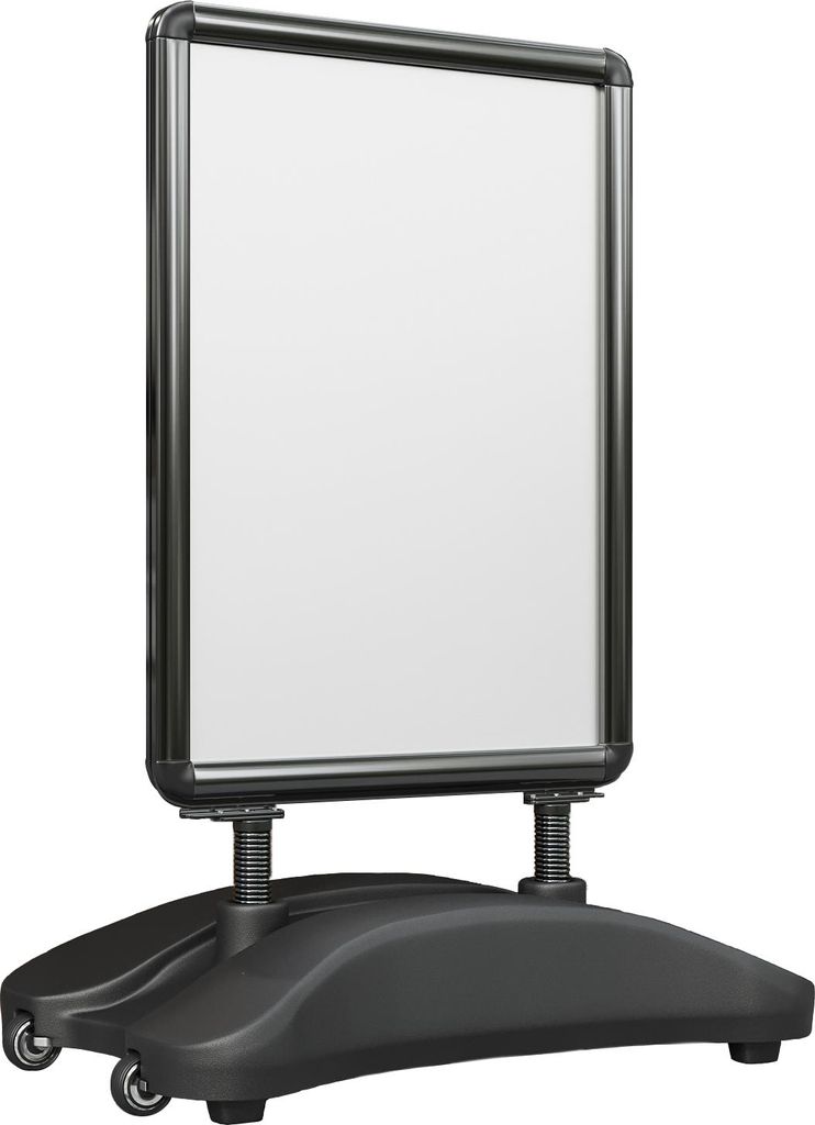 SEATTLE | Plakatständer | A1 | Schwarz | Classic | Doppelseitig | Kunden Stopper Werbe Tafel Aufsteller Gehweg Träger