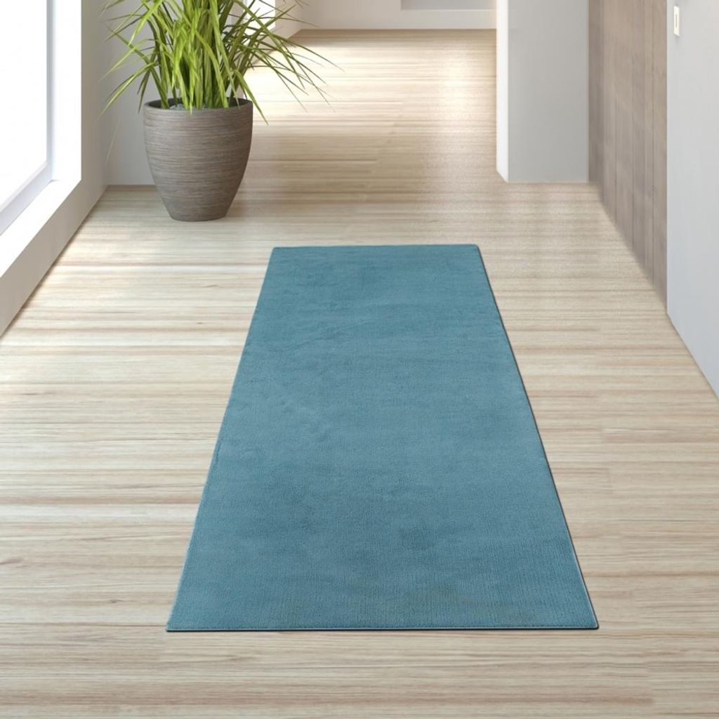 Türkiser Teppich weich dekorativ pflegeleicht ideal für modernes Zuhause Größe - 60 x 110 cm