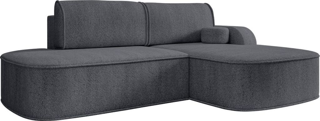 MIRJAN24 Ecksofa Koro, Wohnzimmmer L-Form mit Schlaffunktion und Bettkasten (Farbe: Coral 80, Seite: Rechts)