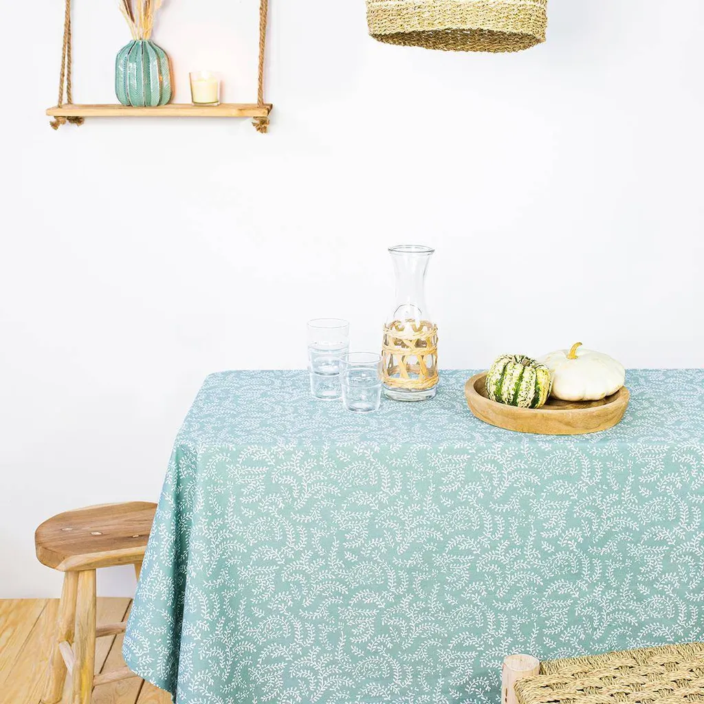 Nappe rectangulaire 240 x 140 cm en coton enduit gris anthracite