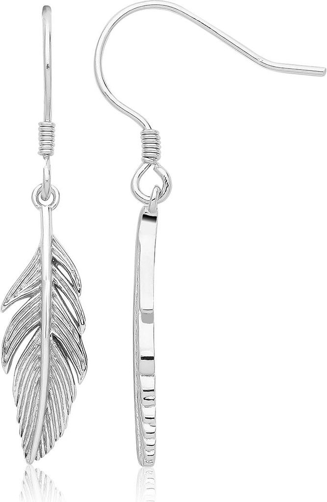 Exklusive 925 Sterling Silber (Rhodiniert) Damen - Paar Ohrringe - 21mm; TRS33436