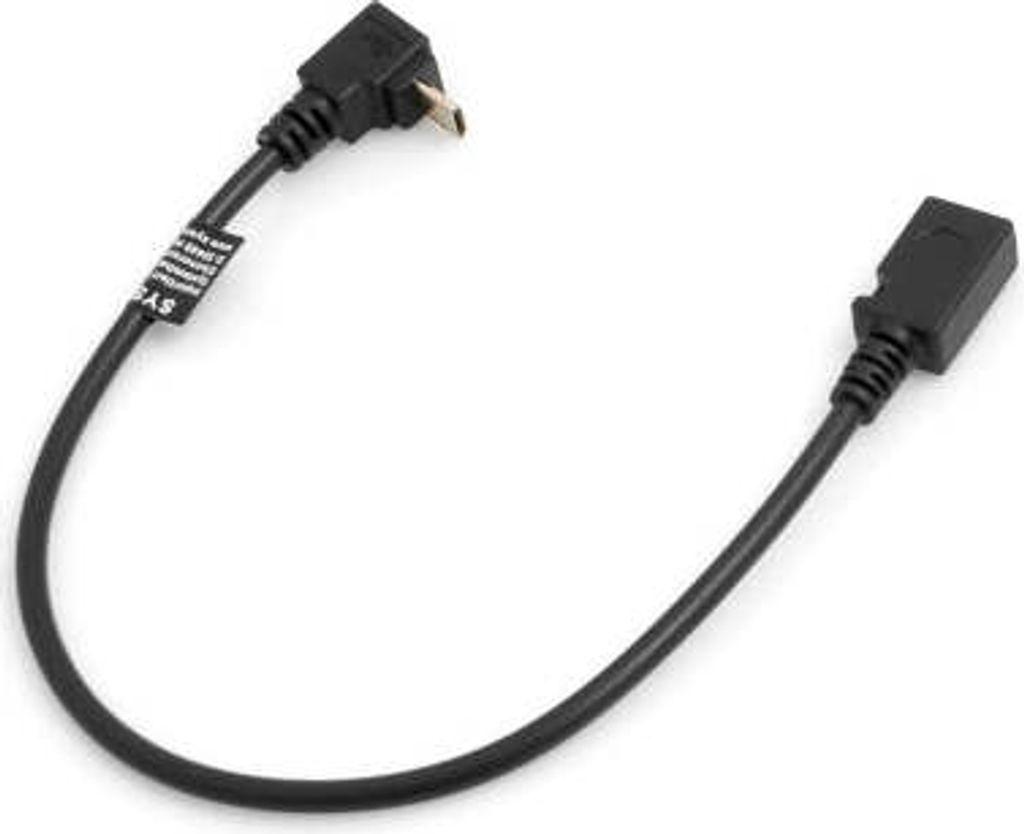 SYSTEM-S Micro USB 90° Grad abwärts Winkel Kabel auf Micro USB Adapter Kabel Verlängerung 27 cm
