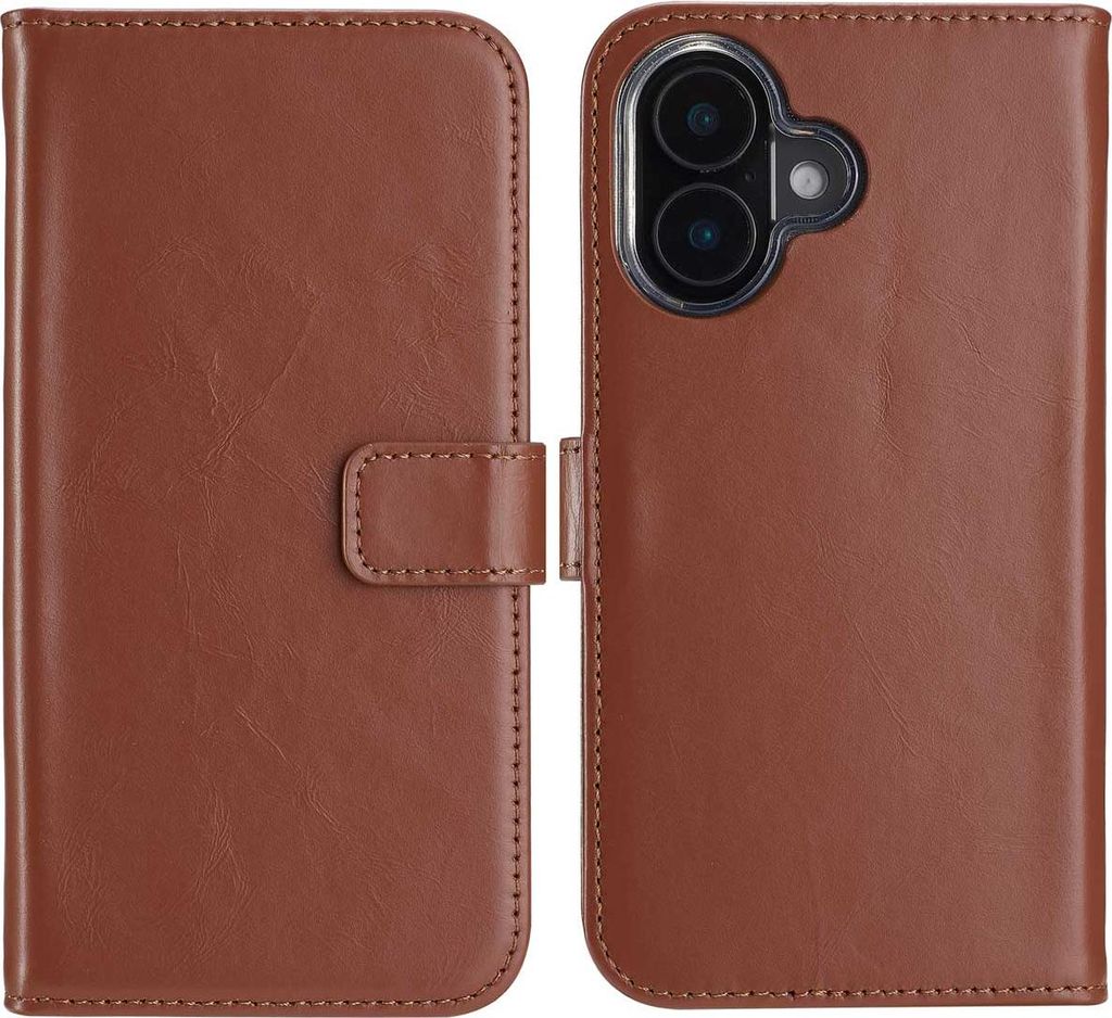 Selencia Genuine Leather Bookcase dla Apple iPhone 16 - Zdjęcie produktu 