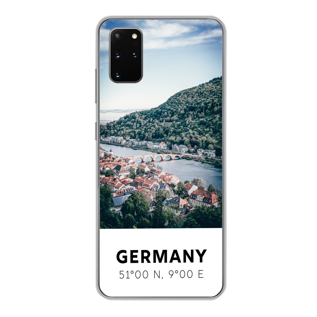 MuchoWow Handyhülle Schutzhülle Hülle für Samsung Galaxy S20 Plus Deutschland - Heidelberg - Sommer Silikon Softcase Handy Hülle - Hartschale