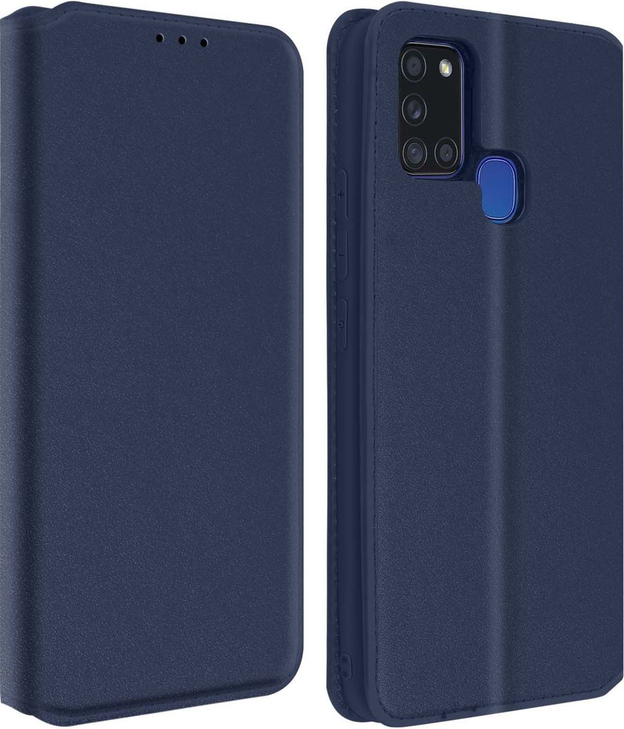 Avizar, Kunstleder Cover Classic Edition Samsung Galaxy A21s, Dunkelblau