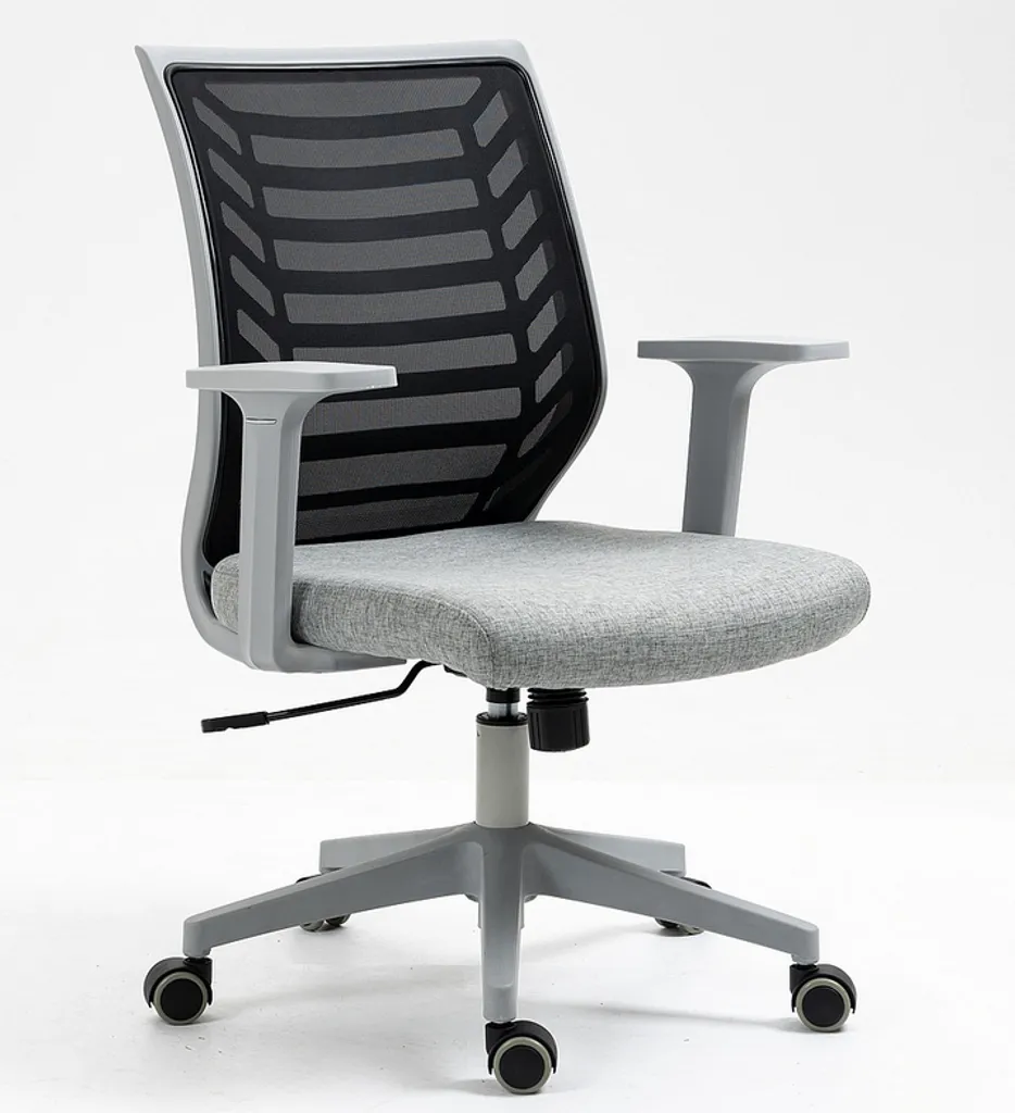 Chaise pivotante JACIRA noir/gris – Finissez-en avec le mal de dos