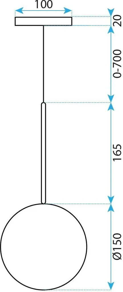 Suspension Or Toolight APP1680-1CP - Luminaire Métal Design 15 cm - 12