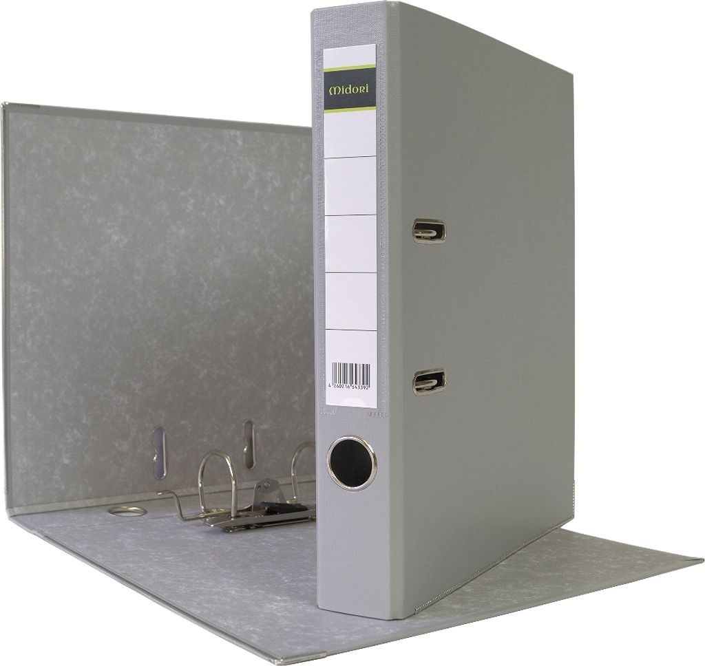 1 x Akten-Ordner PP A4 50 mm Grau Kunststoff Archiv Produktbild 