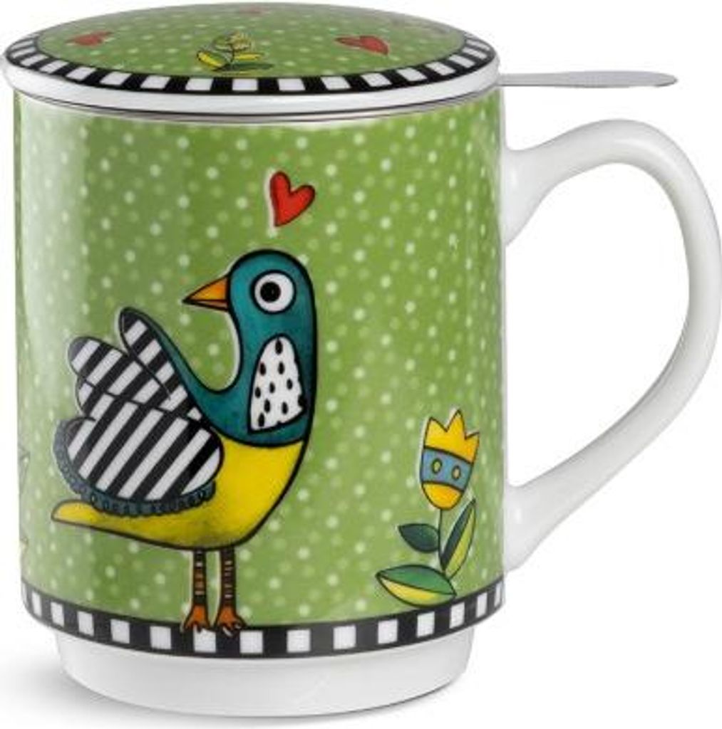 EGAN Taza para té de hierbas Cocoricò Verde – 350 ml Imagen del producto 