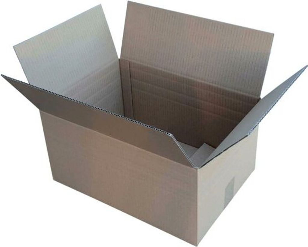 50x Faltkarton 430x305x(135)-220mm mit variabler Höhe 1-wellig Dickwelle braun Din A3