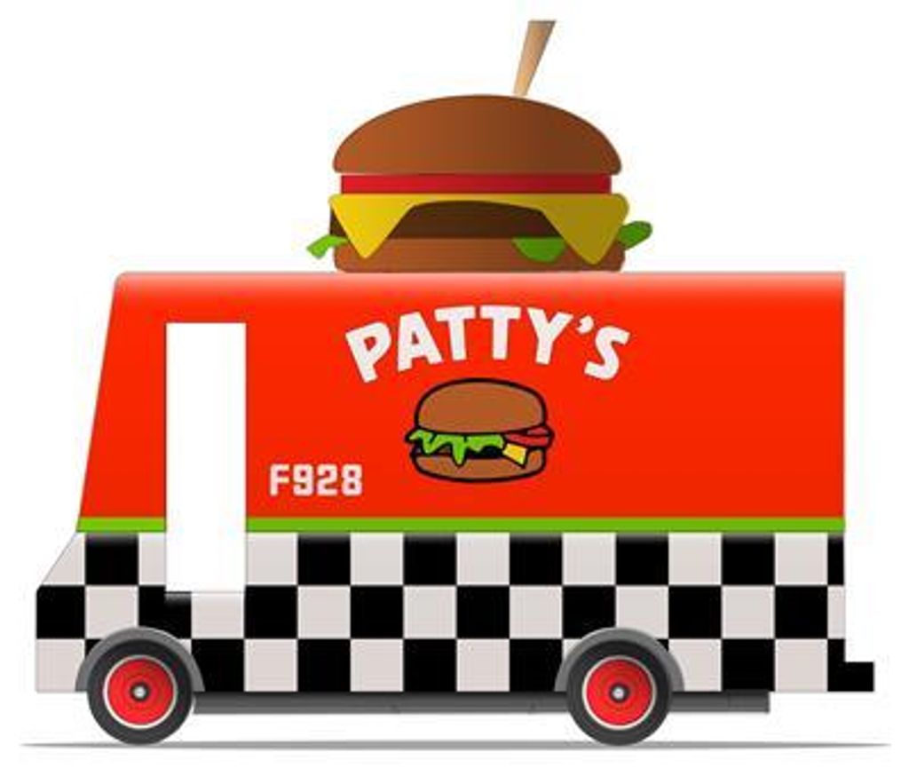 Candylab Candycar Bus Patty's Hamburger Wagen Holzspielzeugauto