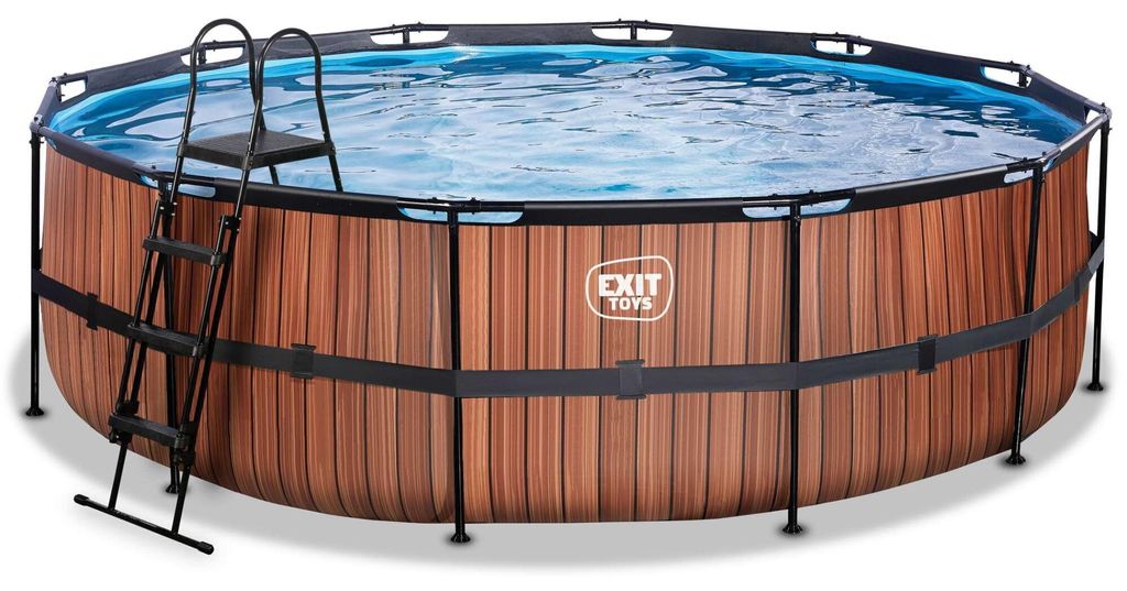 EXIT Wood rámový bazén ø488, nadzemní bazén, s filtračním Obrázek produktu 