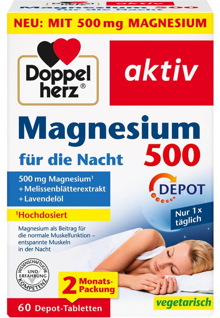 Doppelherz aktiv Magnesium 500 pro noc, tablety s Obrázek produktu 