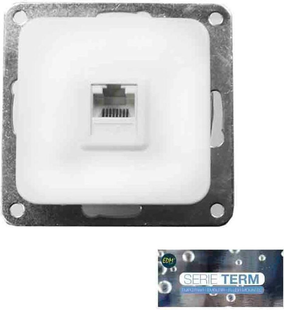 EDM 65307 Rj11-Buchse Unterputz-Telefon, weiß, 0,051 kg
