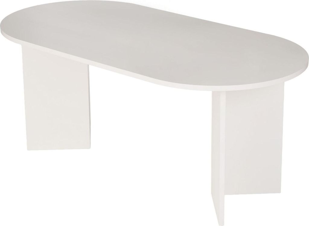 Holz Esstisch "Sablin" - 180 x 89 x 75 cm - Holz Weiß Produktbild 