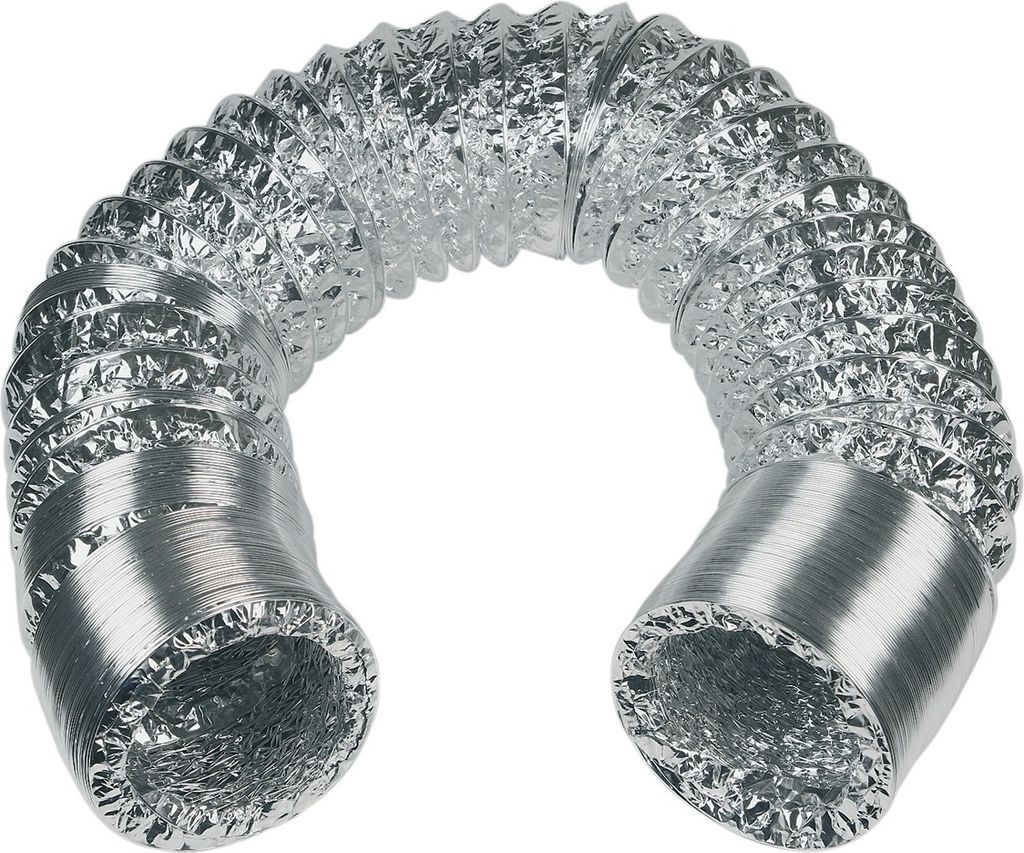 Europart 10028159 UNIVERSAL 3m Abluft Schlauch Abluftschlauch Lüftung ALU Aluminium Flexrohr flexibel Anschluss 100mm mit Stahlspirale für u.a. T...