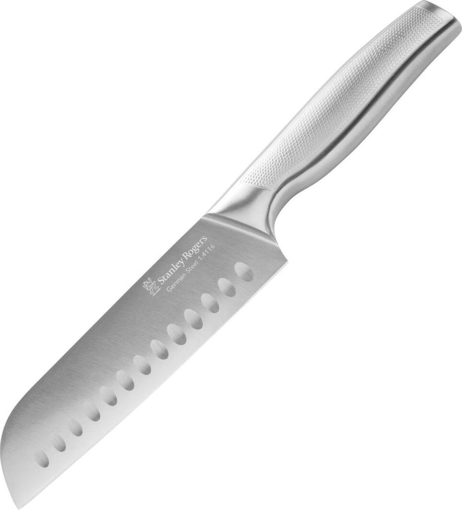Stanley Rogers Santokumesser, Küchenmesser, deutscher Edelstahl, Kochmesser, ergonomischer Griff, Premium-Messer mit scharfer Klinge, Präzisions-...