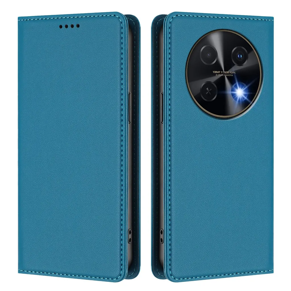 Custodia in pelle per Huawei Nova 12i / Nova 13i, flip case magnetico in Finto cuoio con supporto Lake blu