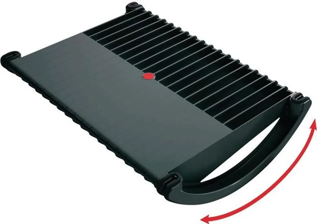 Support de pieds ergonomique fixe pour poste de travail informatique noir