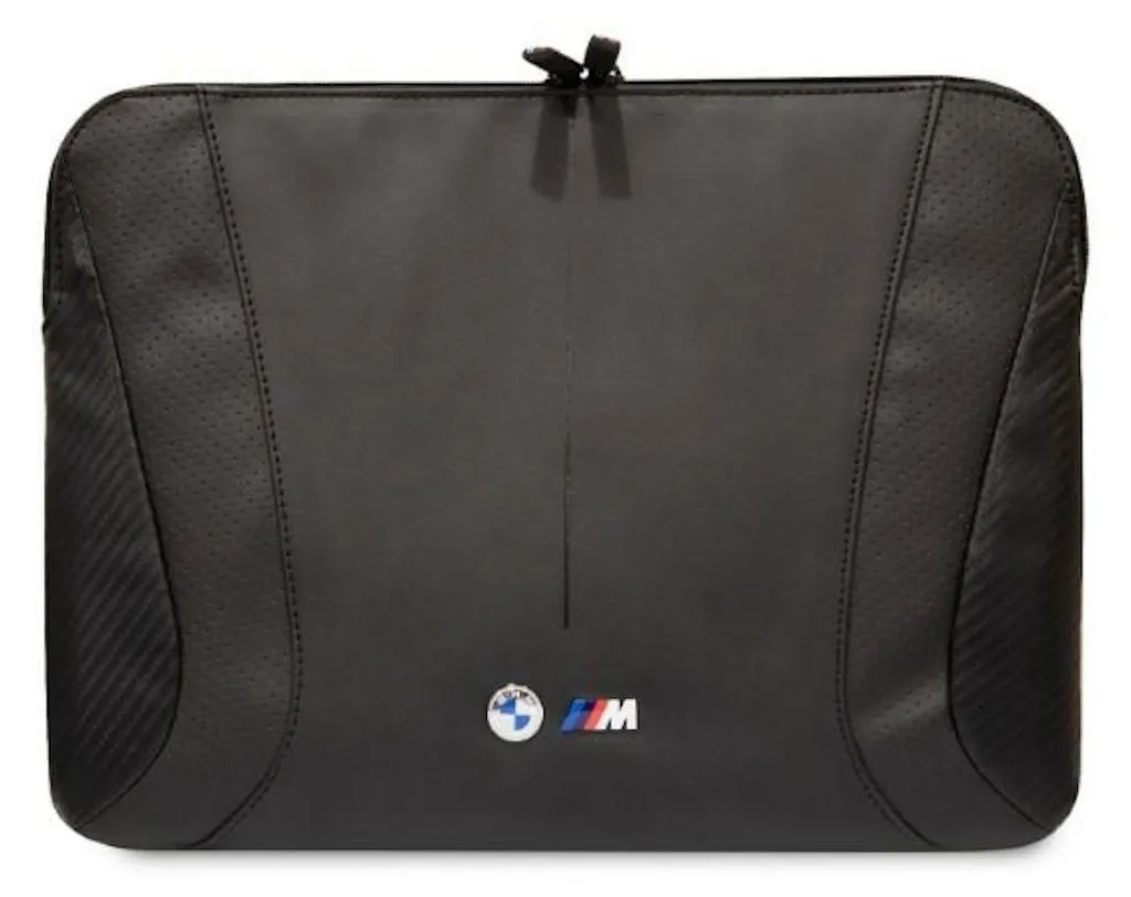 Housse PC Portable 16'' BMW Carbon & Perforated Noire Haute Qualité