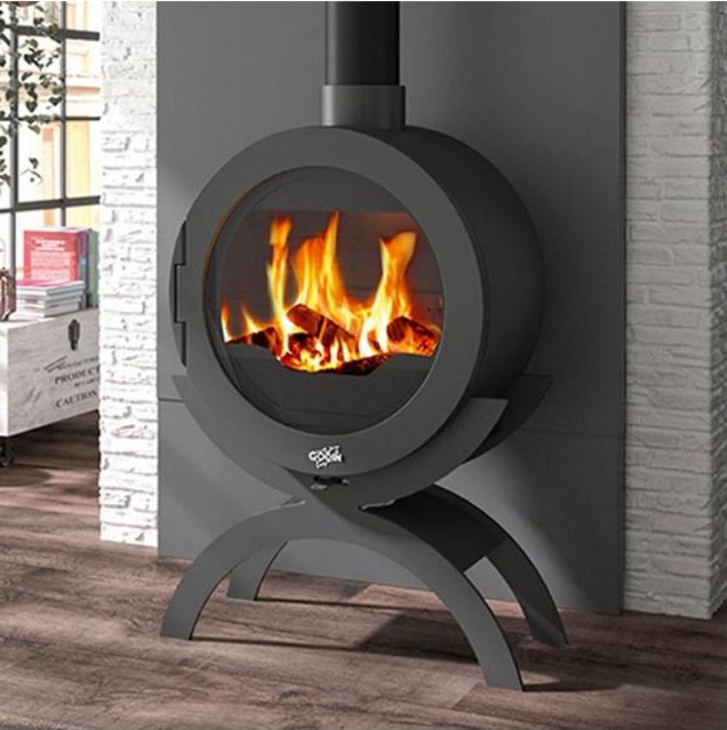 Holzofen aus gusseisen, 10 kw, anthrazit Godin 410101ANTH