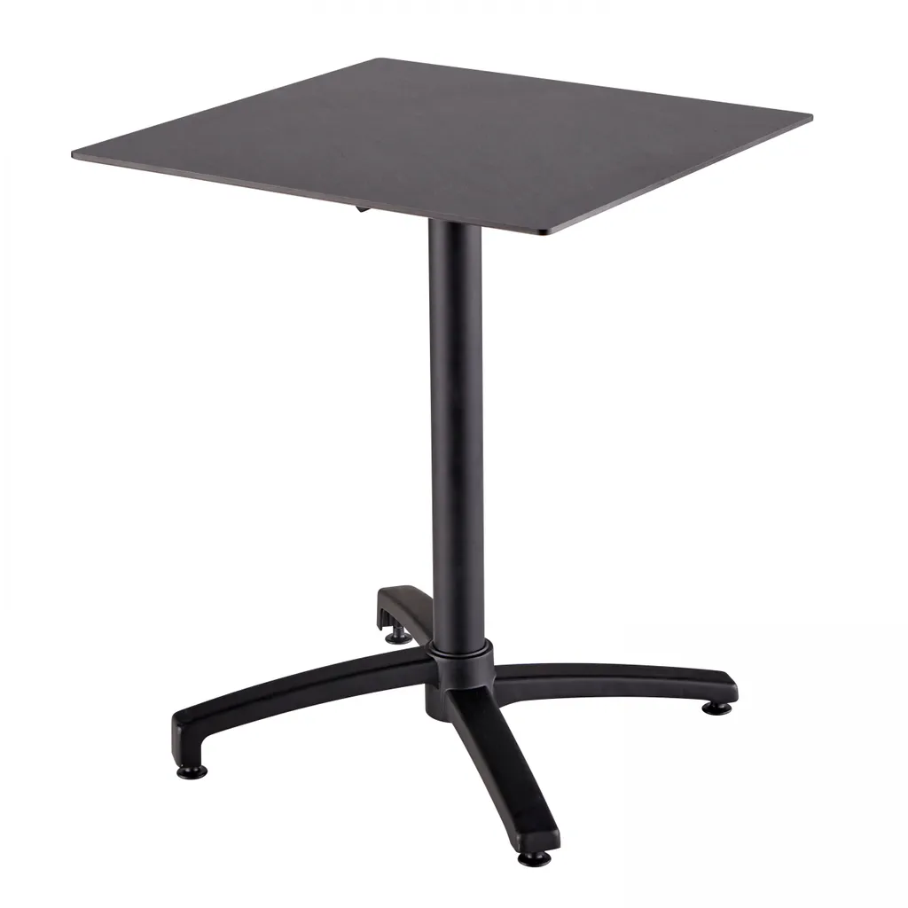 Table d'appoint extérieure inclinable en acier gris ardoise 60 cm
